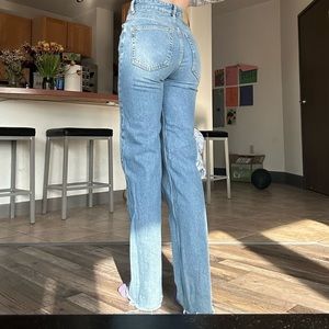 Pull and bear wide leg jeans
